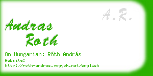 andras roth business card